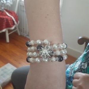 Handmade memory wire bracelet